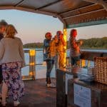 clients aboard shoreline hippo boat cruise